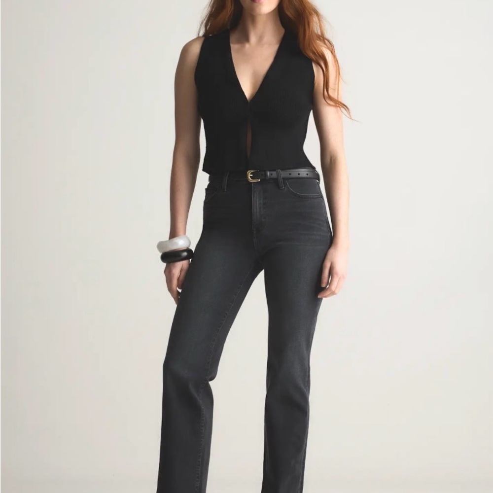Quince Women's Bella Black Straight Leg Jeans NWOT